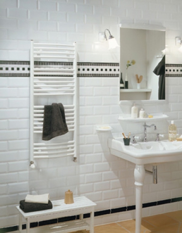 Vasco Barre sèche serviette square pour radiateur aluminium blanc